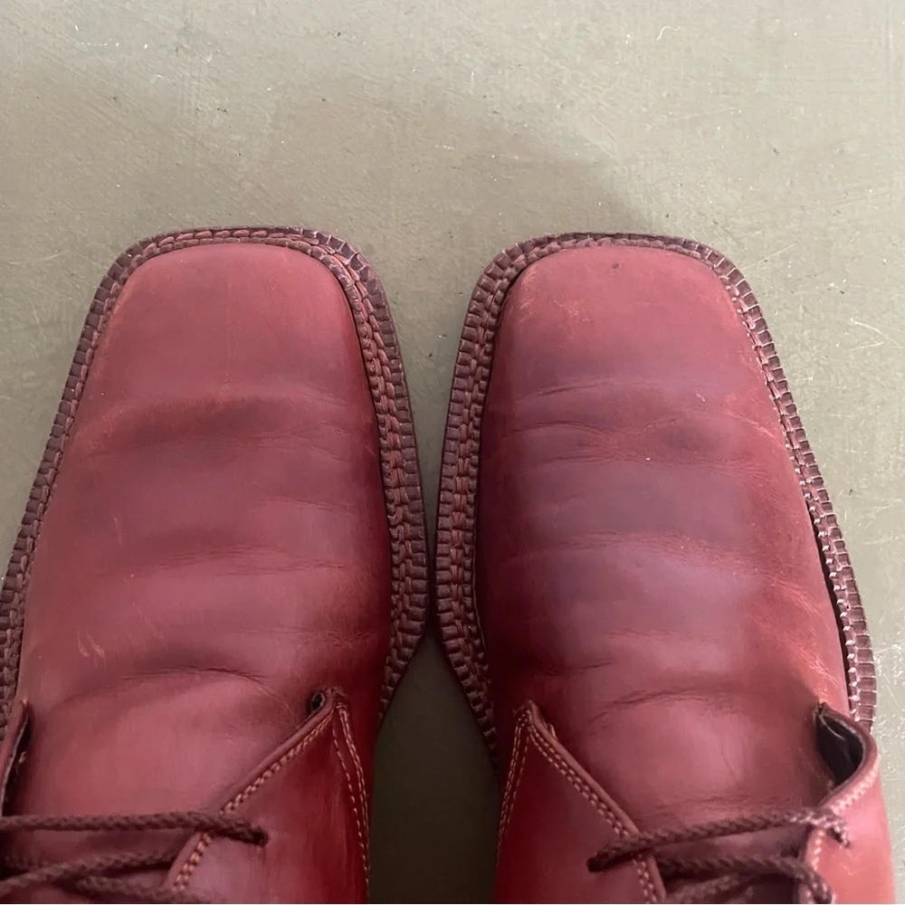 Barefoot Triple Stitched/Handmade Desert Boots in Cognac Leather *Italy*